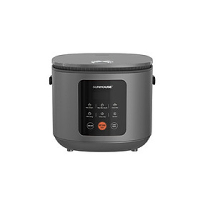 Nồi cơm điện tử 1.5L Sunhouse SHD8825 - 700W, 6 chức năng, Hẹn giờ nấu 24h, Chống dính Daikin 2 lớp, Lòng nồi 1.2mm - Hàng chính hãng