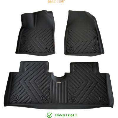 Thảm lót sàn xe ô tô BYD DOLPHIN 2024+ Nhãn hiệu Macsim chất liệu nhựa TPE cao cấp màu đen