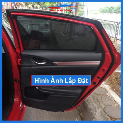 Bộ 4 rèm chắn nắng nam châm Civic 2016-2017-2018-2019 khung cố định chống tia UV