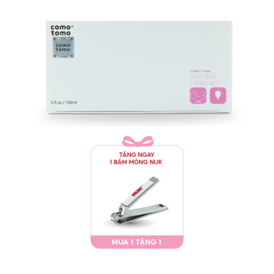 Bộ hai bình sữa silicone Comotomo 150ml - Hồng Tặng Bấm móng sơ sinh NUK