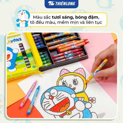 Bút Sáp màu Thiên Long Doraemon CR-C04/DO - 10 màu