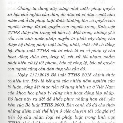 Cở Sở Lý Luận Và Thực Tiễn Của Bộ Luật Tố Tụng Hình Sự 2015