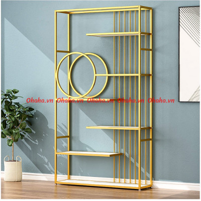 KỆ TRANG TRÍ PHÒNG KHÁCH THIẾT KẾ SANG TRỌNG OHAHA - KTT011