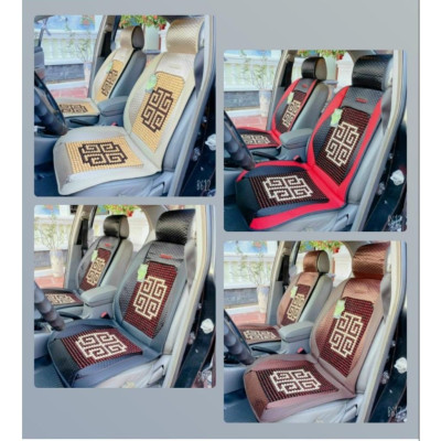 Lót Ghế Ô Tô Hạt Gỗ Massage, Chống Nóng hoạ tiết hoa văn bắt mắt, sang trọng