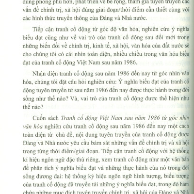 Tranh Cổ Động Việt Nam Sau Năm 1986 Từ Góc Nhìn Văn Hóa (Sách chuyên khảo) 