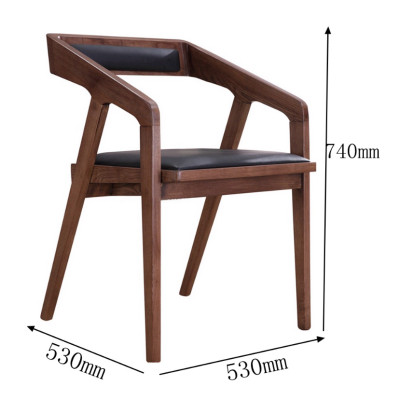 Ghế ăn gỗ Tundo chân chữ V hiện đại kích thước 57 x 49 x 72cm