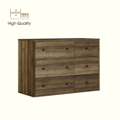 HAPPY FURNITURE , ZACY - Tủ lưu trữ 6 ngăn kéo , THK_211 , 90cm x 40cm x 63cm DxRxC, Sản phẩm phổ thông