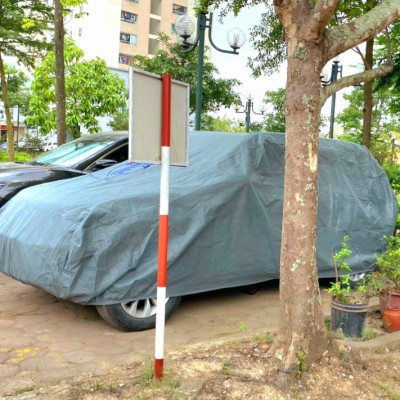 Bạt phủ ô tô chất liệu vải không dệt cao cấp thương hiệu MACSIM dành cho Nissan Navara (dùng cho xe đã lắp nắp thùng) màu ghi - sử dụng trong nhà, ngoài trời