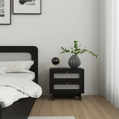 [Happy Home Furniture] MEYDAN, Táp đầu giường 2 ngăn , 48cm x 40cm x 44cm ( DxRxC), THK_076