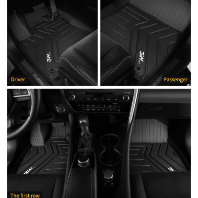 Thảm lót sàn xe ô tô VOLKSWAGEN TIGUAN 2007-2017 Nhãn hiệu Macsim 3W chất liệu nhựa TPE đúc khuôn cao cấp - màu đen