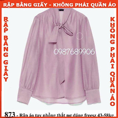 Rập áo sơ mi Freesize - Rập giấy A0 in màu mã 873 (BẢN VẼ)