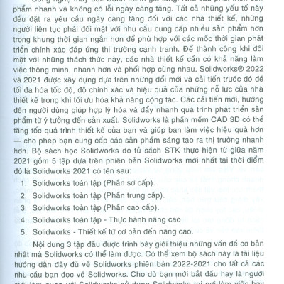 SOLIDWORKS TOÀN TẬP (PHẦN CAO CẤP) - DÙNG CHO CÁC PHIÊN BẢN SOLIDWORKS 2022 - 2021