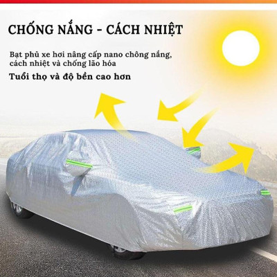 Bạt Phủ Ô Tô VINFAST FADIL, LUX A 2.0, LUX SA 2.0, Chất Liệu Bạt Tráng Nhôm 3 lớp,  có phản quang