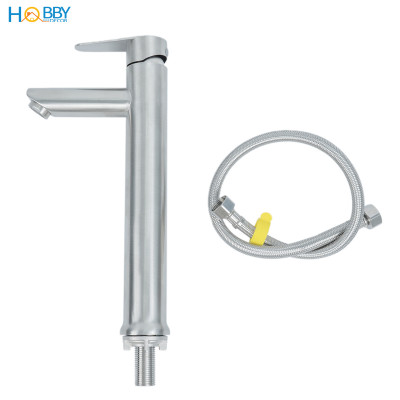 Vòi chậu rửa mặt lavabo lạnh thân cao inox 304 Hobby home decor LBL7