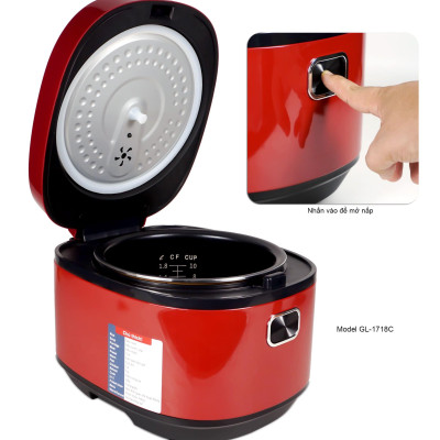 Nồi Cơm Điện Gali GL-1718C. Dung tích 1,8L đa chức năng nấu như nấu Lẩu, Chè, Soup,... Hàng chính hãng, bảo hành 24 tháng