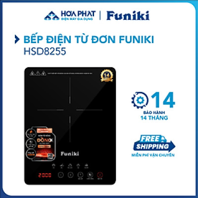 Bếp từ đơn Funiki HSD8255 - Công suất 2000W - Bảo hành 14 tháng - Hàng chính hãng