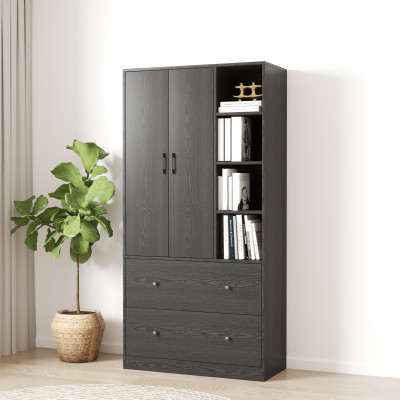 [Happy Home Furniture] SALY ,  Tủ quần áo đa năng - kết hợp kệ ,  90cm x 40cm x 180cm ( DxRxC), TCM_008