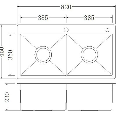 Bồn rửa chén inox 304 KOSKO, chậu rửa chén bát 82x45cm đúc cân lắp được nhiều loại vòi nước rửa chén