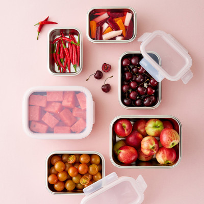 Hộp đựng thực phẩm bằng thép không gỉ LocknLock Color Coated STS Container nhiều dung tích