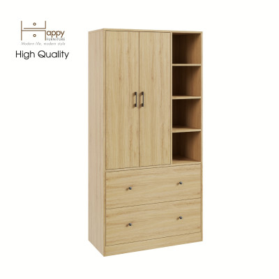 [Happy Home Furniture] SALY ,  Tủ quần áo đa năng - kết hợp kệ ,  90cm x 40cm x 180cm ( DxRxC), TCM_008