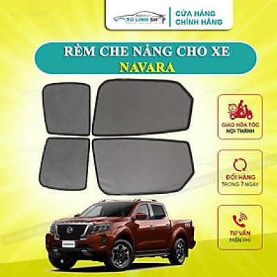 Rèm che nắng nam châm cho xe Nissan Navara, bộ 4 tấm cho 4 cửa, hàng loại 1 cao cấp nhất, vừa khít kính