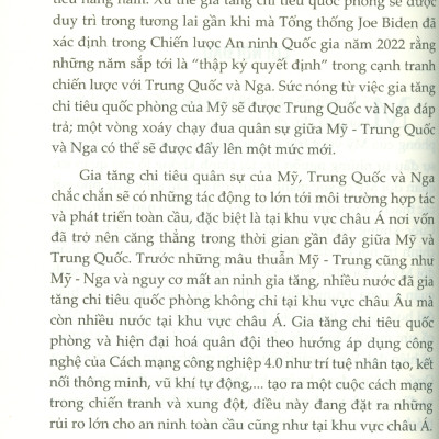 Chi Tiêu Quốc Phòng Của Mỹ Thách Thức Vị Thế Siêu Cường -  Cù Chí Lợi chủ biên 