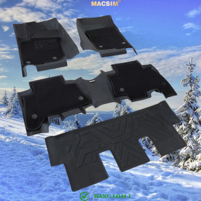 Thảm lót sàn ô tô 2 lớp cao cấp dành cho xe TOYOTA PRADO 2010+ (sd) nhãn hiệu Macsim chất liệu TPE màu đen