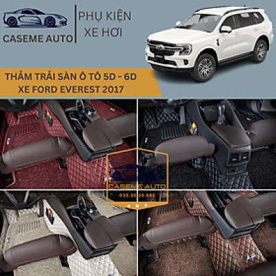 [FORD EVEREST] Thảm Trải Sàn, Lót Sàn Ô Tô 5D 6D Thiết Kế Theo Xe FORD EVEREST 2017 Chống Nước, Không Mùi - MẪU Ô VUÔNG - Hàng Chính Hãng