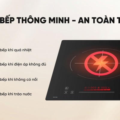 Bếp điện từ đôi Karofi KIC-D63 4.000W 8 mức công suất - Miễn phí vận chuyển toàn quốc - Bảo hành 24 tháng - Hàng chính hãng