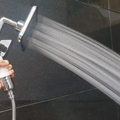 Tay sen siêu tăng áp mặt vuông, lõi lọc Vitamin C Eurolife EL-H145 (Trắng bạc)