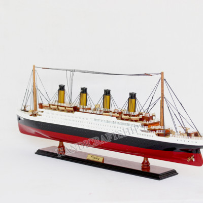 Mô hình thuyền gỗ trang trí Titanic cao cấp 60cm có điện