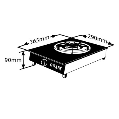 Bếp Gas Dương Đơn Kính OWANI BD-320A - Màu Ngẫu Nhiên - Hàng Chính Hãng