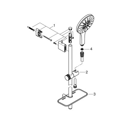 Bộ Tay Sen 3 Chế Độ Kèm Thanh Trượt GROHE RAINSHOWER SMARTACTIVE 150 - 26591000