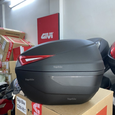 Thùng Givi C30N kèm đế gắn cho xe máy điện Datbike Weaver 200, bộ thùng bao gồm baga cho Weaver 200