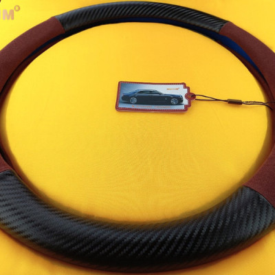 Bọc vô lăng cao cấp Macsim mã 8771 màu đỏ đô + cacbon