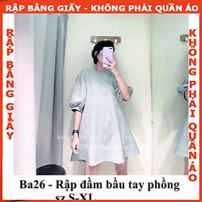 Rập giấy A0 mã BA26 - rập đầm bầu (BẢN VẼ)