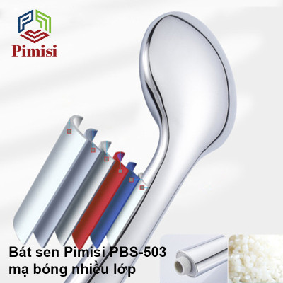 Bát Sen Tắm Chịu Nhiệt 5 Chế Độ Pimisi PBS-503 Tăng Áp Nhẹ Cho Vòi Tắm Hoa Sen Nóng Lạnh Với Tay Sen Bằng Nhựa Cao Cấp Mạ Xi Inox Sáng Bóng Kiểu Tròn To - Ổn Định Nhiệt Độ Theo Công Nghệ Đầu Phun Cao Su Massage Dạng Phun Mưa Tiết Kiệm Nước | Chính Hãng