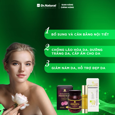 Bộ Sản Phẩm Đẹp Da, Giảm Nám: Hyper Evening Primrose Oil, Serum Vàng Nhau Thai Cừu 50ml