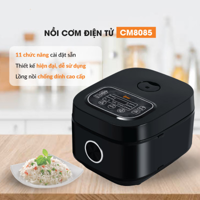 Nồi Cơm Điện Tử Comet CM8085 – Hàng chính hãng - Dung Tích 1.2L, Gia Nhiệt Nhanh, Chống Dính, Đa Chức Năng