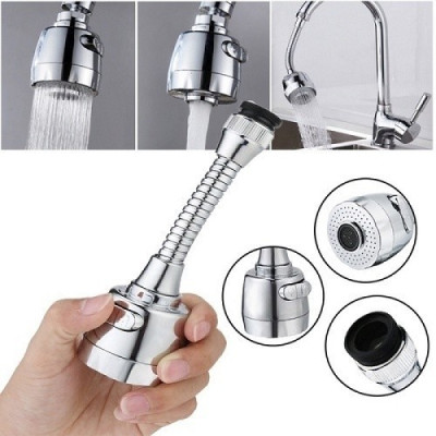 Vòi Rửa Chén Bát Tăng Áp Nhựa Mạ Điện Nối Dài 2 Chế Độ Nước Xoay 360 Độ Tiết Kiệm Nước , Không Rỉ Sét Thân Vòi Dài Xoay Chuyển Linh Hoạt, 2 Chế Độ Nước Tiện Dụng