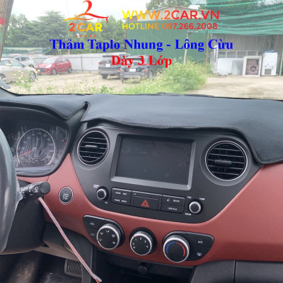 Thảm Taplo Nhung Lông Cừu Cho Xe Nissan Almera 2021 2022 Hàng 3 lớp chống trượt
