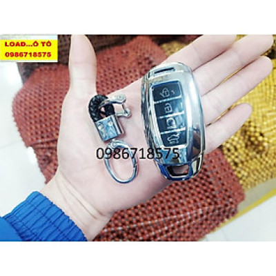 Bao Da Chìa Khóa, Bọc Khóa Xe Huyndai Accent 2021 Mẫu Vân Carbon, Silixon Mạ Crom Xịn cao Cấp
