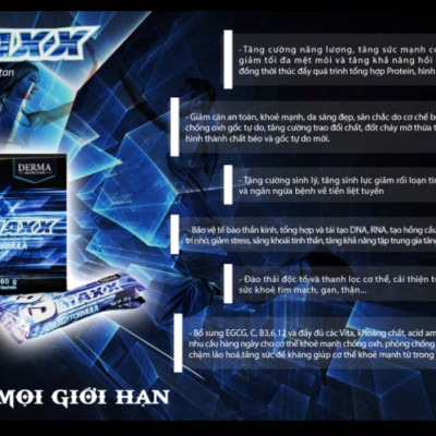 DMAXX thức uống bổ sung vitamin năng lượng có đường DAMODE 62 gói màu xanh mỗi gói 22gr