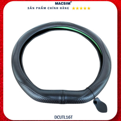 Bọc vô lăng cao cấp Macsim dành cho Vinfast E34, VF3, VF5, VF8, VF9 mã DCUT L16T-2 chất liệu da thật lõi cao su non - Khâu tay 100%