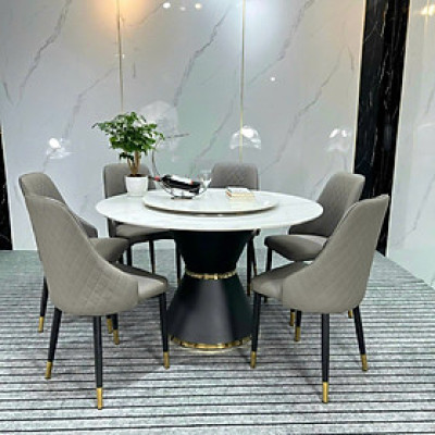 Bộ bàn ăn mặt đá nhập khẩu sang trọng, hiện đại CTL06 Juno Sofa nhiều lựa chọn 