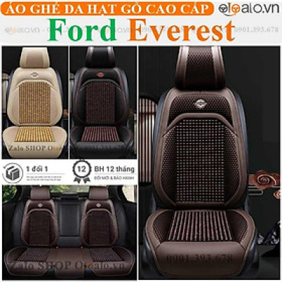 Áo trùm lót bọc ghế da xe ô tô Ford Everest da hạt gỗ tự nhiên CAO CẤP