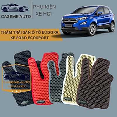[FORD ECOSPORT] Thảm Trải Sàn, Lót Sàn Ô Tô Cao Su Eudora CloudFoam Thiết Kế Theo Xe Dành Cho Xe FORD ECOSPORT, Chống Nước, Không Mùi, Ngăn Bụi Bẩn, Dễ Vệ Sinh - Hàng Chính Hãng