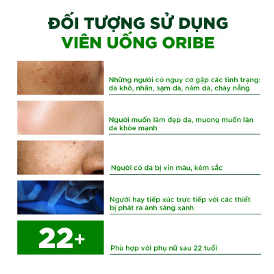 Viên Uống Đẹp Da Chống Nám Ngăn Ngừa Lão Hóa Oribe (Hộp 30 viên)