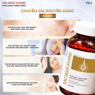 Combo 2 hộp Viên uống Sắc Ngọc Khang Vi Tảo Lục (60 viên) giúp trẻ hóa làn da xua tan vết nám, hỗ trợ cân bằng nội tiết tố, bổ huyết, điều kinh, cho làn da sáng khỏe từ bên trong