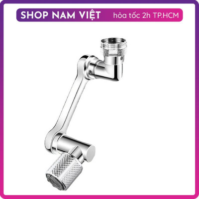 Đầu Nối Vòi Tăng Áp INOX Cánh Tay Robot Xoay 1440 Độ